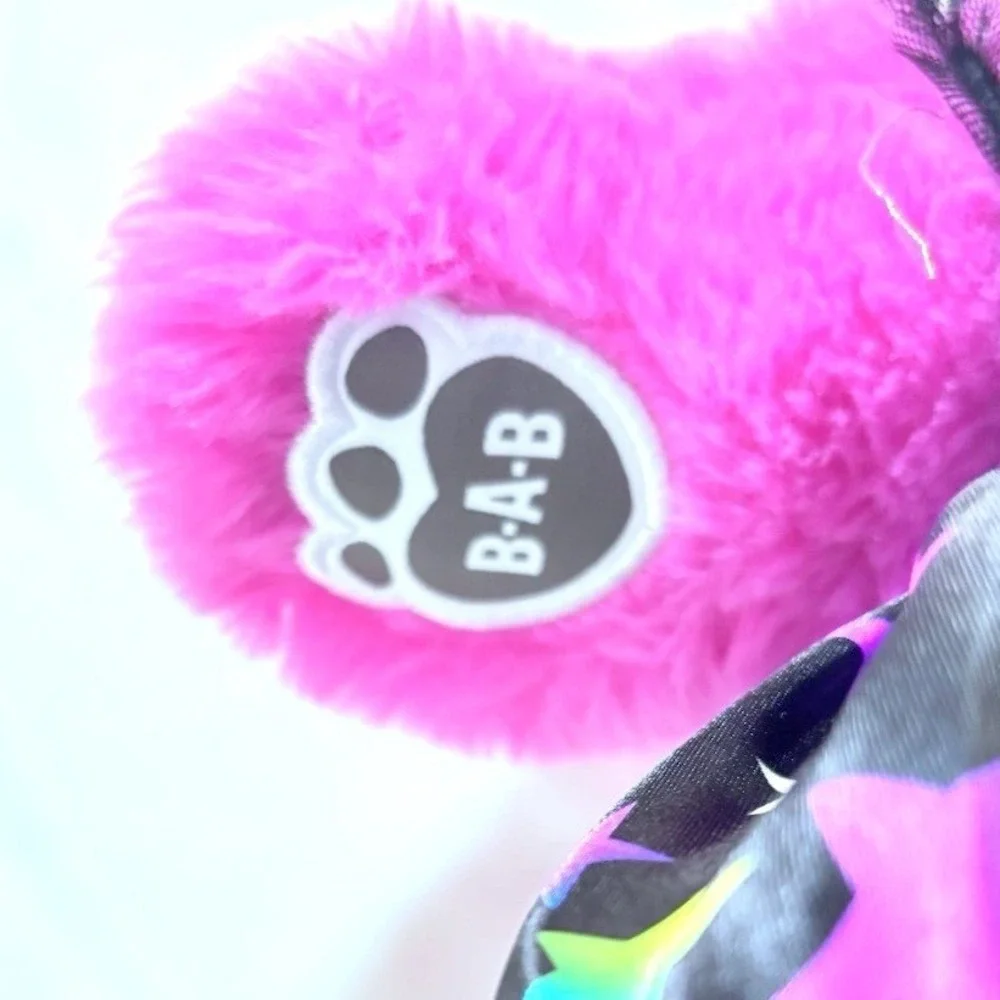 Build-A-Bear Midnight Glow Kitty Plush Pink Stuffed Animal Toy Cat BAB